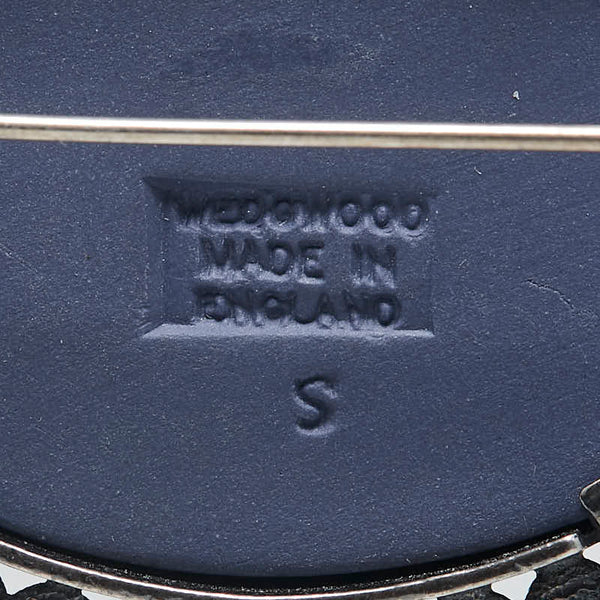 ウェッジウッド ジャスパー カメオブローチ シルバー ホワイト ブルー メタル プラスチック レディース Wedgwood 【中古】