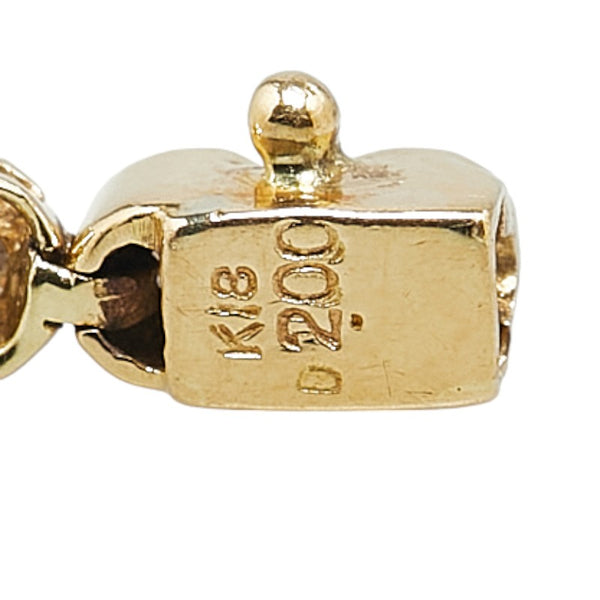 K18YG イエローゴールド ダイヤ2.00ct テニスチェーン ブレスレット レディース 【中古】
