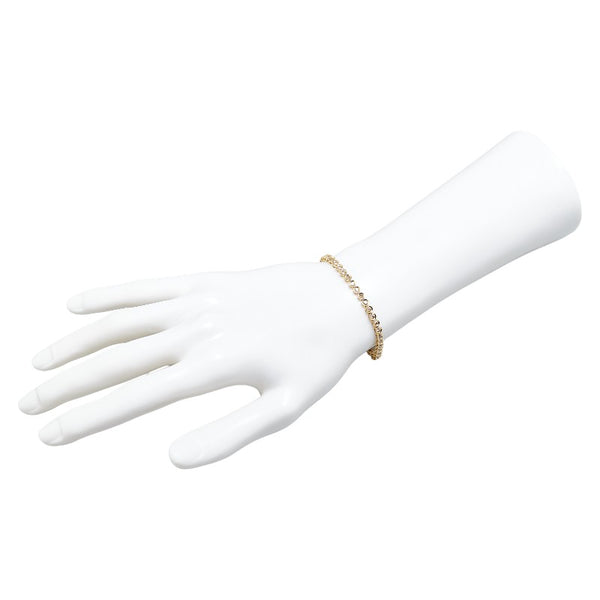 K18YG イエローゴールド ダイヤ2.00ct テニスチェーン ブレスレット レディース 【中古】