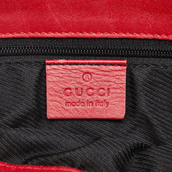 グッチ GGキャンバス ハンドバッグ トートバッグ 002214 レッド ゴールド キャンバス レザー レディース GUCCI 【中古】