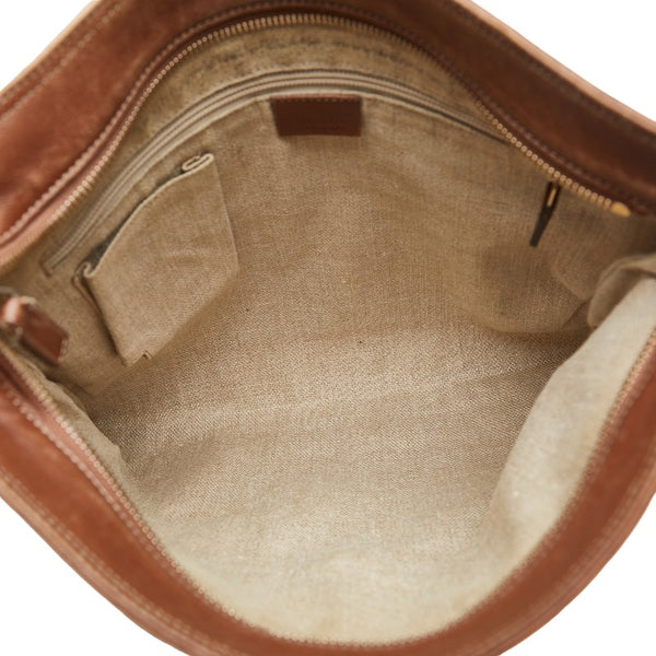 グッチ グッチシマ  斜め掛け ショルダーバッグ 161822 ホワイト ブラウン キャンバス レザー レディース GUCCI 【中古】