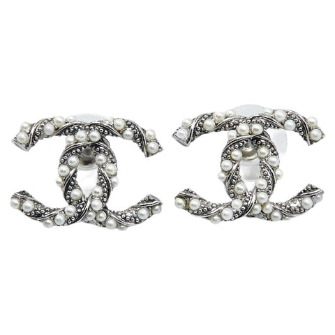 シャネル ココマーク イヤリング シルバー メタル レディース CHANEL 【中古】