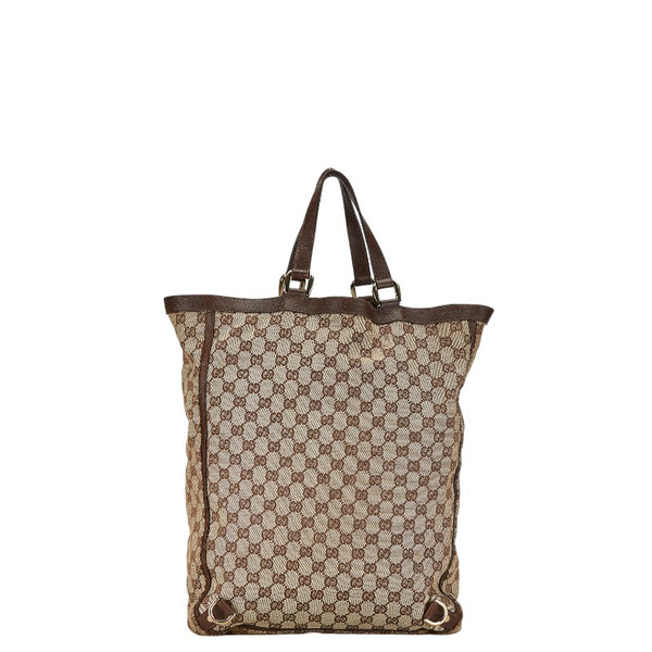 グッチ GGキャンバス アビー ハンドバッグ トートバッグ 130733 ベージュ キャンバス レザー レディース GUCCI 【中古】