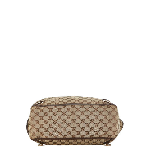 グッチ GGキャンバス アビー ハンドバッグ トートバッグ 130733 ベージュ キャンバス レザー レディース GUCCI 【中古】