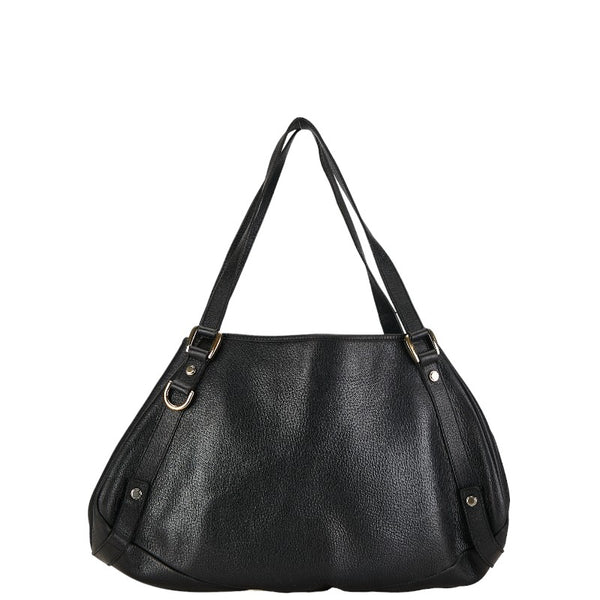 グッチ アビー トートバッグ ハンドバッグ 130736 ブラック ゴールド レザー レディース GUCCI 【中古】