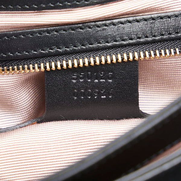 グッチ GGマーモント  アリー 斜め掛け ショルダーバッグ 550126 ブラック スウェード レザー レディース GUCCI 【中古】