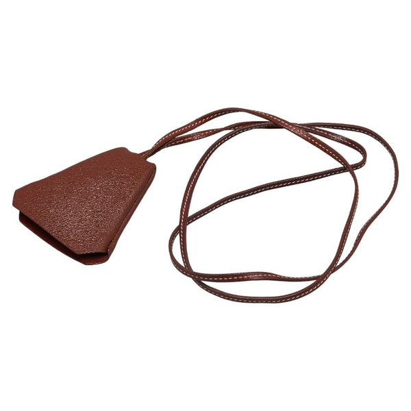 エルメス マルジェラ期 クロシェット キーリング ネックレス ブラウン ボックスカーフ レディース HERMES 【中古】