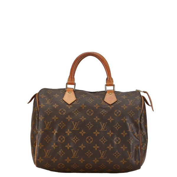 ルイ ヴィトン モノグラム スピーディ30 ハンドバッグ M41526 ブラウン PVC レザー レディース LOUIS VUITTON 【中古】