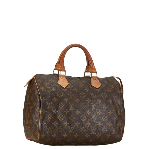 ルイ ヴィトン モノグラム スピーディ30 ハンドバッグ M41526 ブラウン PVC レザー レディース LOUIS VUITTON 【中古】