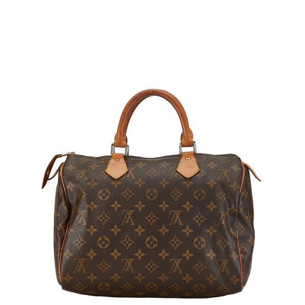 ルイ ヴィトン モノグラム スピーディ30 ハンドバッグ M41526 ブラウン PVC レザー レディース LOUIS VUITTON 【中古】