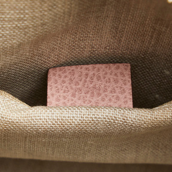 グッチ インターロッキングG ハンドバッグ ショルダーバッグ 2WAY 449661 ピンク レザー レディース GUCCI 【中古】