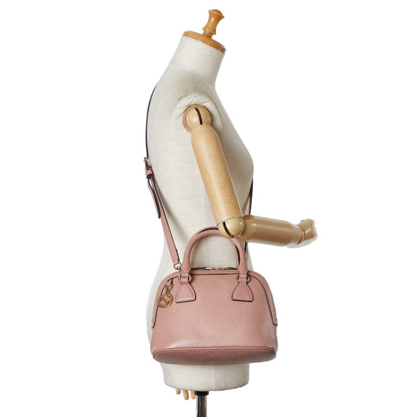 グッチ インターロッキングG ハンドバッグ ショルダーバッグ 2WAY 449661 ピンク レザー レディース GUCCI 【中古】