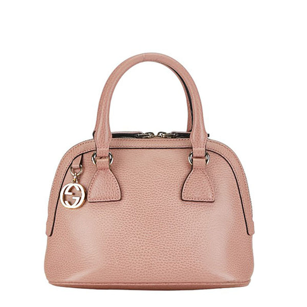 グッチ インターロッキングG ハンドバッグ ショルダーバッグ 2WAY 449661 ピンク レザー レディース GUCCI 【中古】