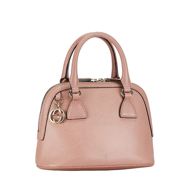 グッチ インターロッキングG ハンドバッグ ショルダーバッグ 2WAY 449661 ピンク レザー レディース GUCCI 【中古】