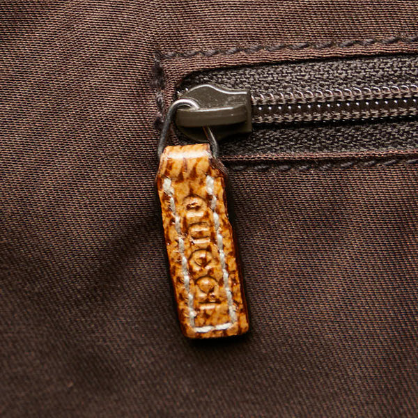 グッチ GGキャンバス トートバッグ ハンドバッグ 113017 ベージュ ブラウン キャンバス レザー レディース GUCCI 【中古】