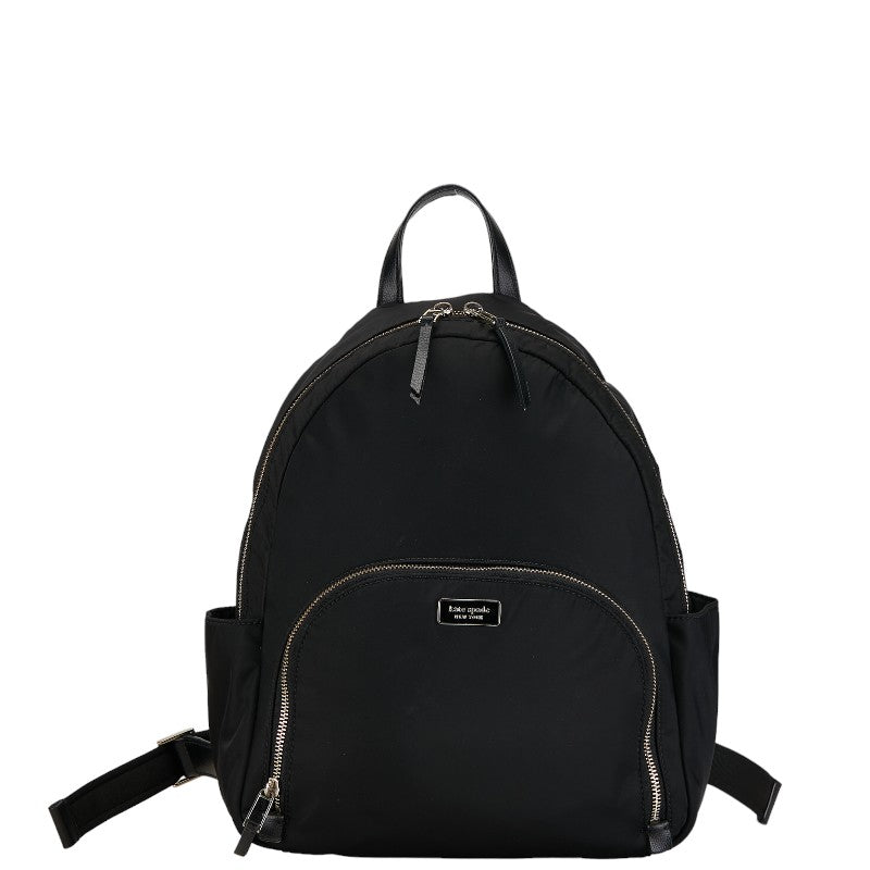 ケイトスペード リュック バックパック ブラック ゴールド ナイロン レディース Kate Spade 【中古】