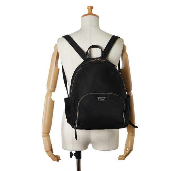 ケイトスペード リュック バックパック ブラック ゴールド ナイロン レディース Kate Spade 【中古】