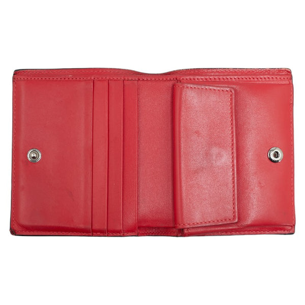 クリスチャンルブタン パネトーネ スパイクスタッズ 二つ折り財布 コンパクトウォレット ブラック レザー レディース Christian Louboutin 【中古】