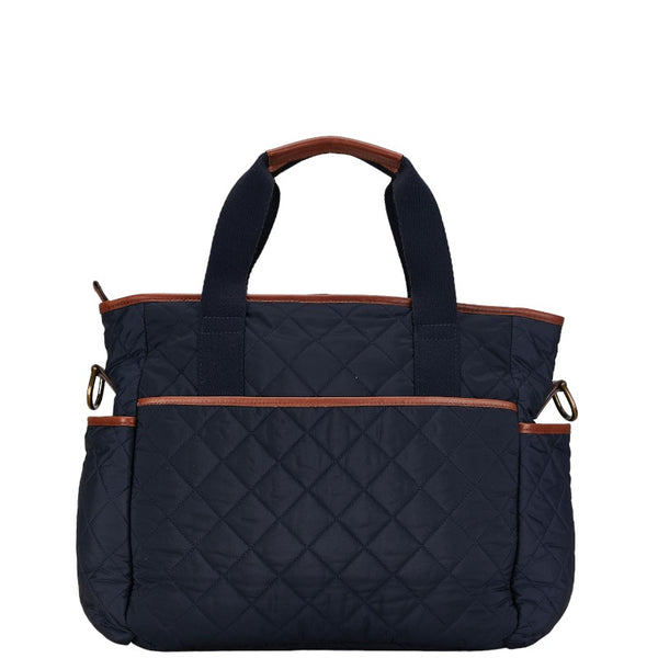 ラルフローレン ショルダーバッグ ハンドバッグ 2WAY ネイビー ブラウン ナイロン レザー レディース RALPH LAUREN 【中古】