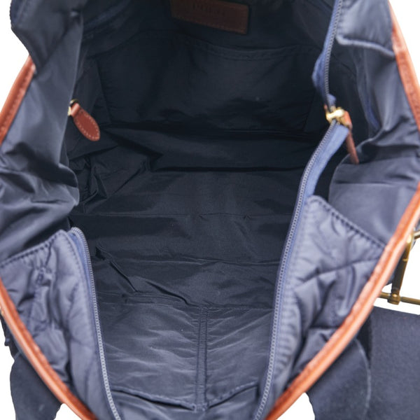 ラルフローレン ショルダーバッグ ハンドバッグ 2WAY ネイビー ブラウン ナイロン レザー レディース RALPH LAUREN 【中古】