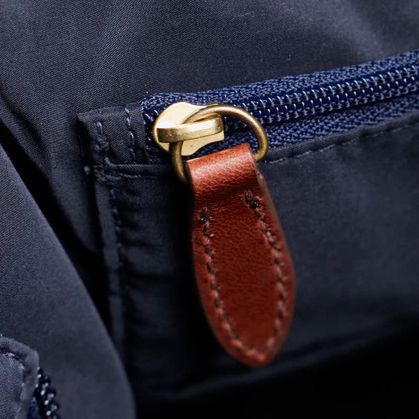 ラルフローレン ショルダーバッグ ハンドバッグ 2WAY ネイビー ブラウン ナイロン レザー レディース RALPH LAUREN 【中古】