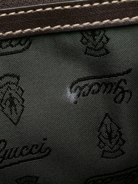 グッチ クイーン ハンドバッグ トートバッグ 189881 ブラウン レザー レディース GUCCI 【中古】