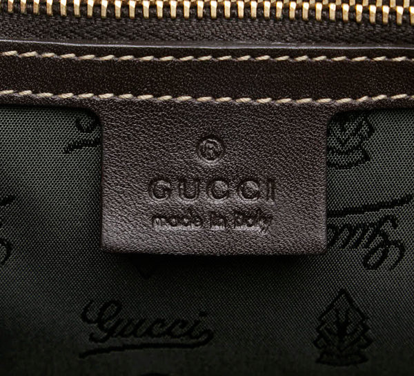 グッチ クイーン ハンドバッグ トートバッグ 189881 ブラウン レザー レディース GUCCI 【中古】