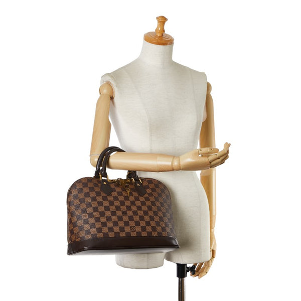 ルイ ヴィトン ダミエ アルマPM ハンドバッグ N51131 ブラウン PVC レザー レディース LOUIS VUITTON 【中古】