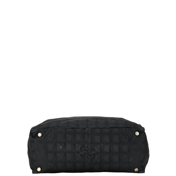 シャネル ニュートラベルライン トートMM トートバッグ A15991　 ブラック ナイロン レザー レディース CHANEL 【中古】