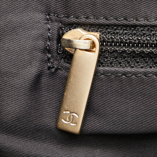 シャネル ニュートラベルライン トートMM トートバッグ A15991　 ブラック ナイロン レザー レディース CHANEL 【中古】