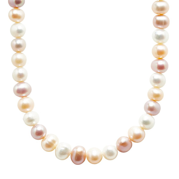 ホワイト メッキ 淡水パール6～7mm ネックレス レディース 【中古】