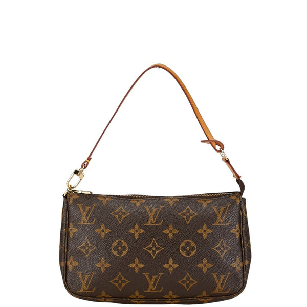 ルイ ヴィトン モノグラム ポシェット アクセソワール ポーチ M51980 ブラウン PVC レザー レディース LOUIS VUITTON 【中古】