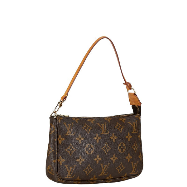 ルイ ヴィトン モノグラム ポシェット アクセソワール ポーチ M51980 ブラウン PVC レザー レディース LOUIS VUITTON 【中古】