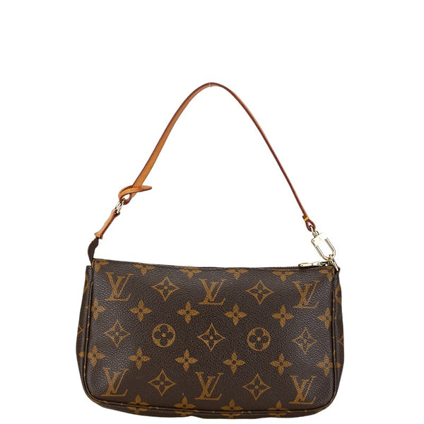 ルイ ヴィトン モノグラム ポシェット アクセソワール ポーチ M51980 ブラウン PVC レザー レディース LOUIS VUITTON 【中古】