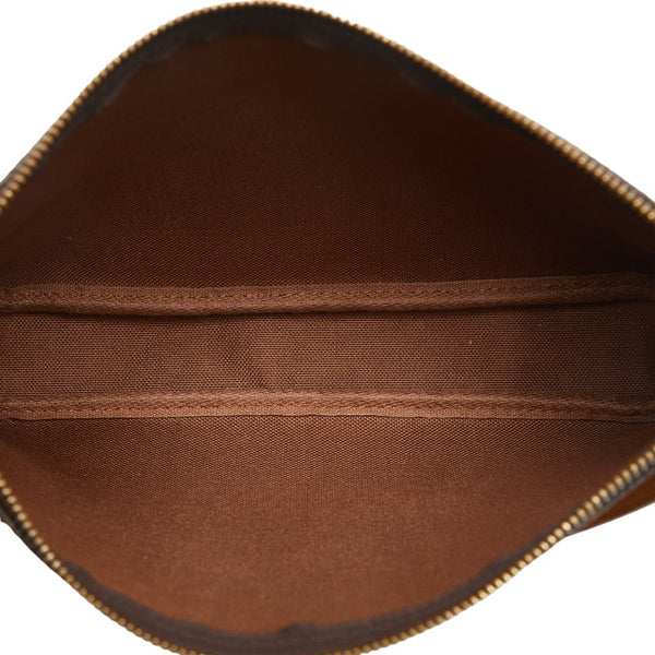 ルイ ヴィトン モノグラム ポシェット アクセソワール ポーチ M51980 ブラウン PVC レザー レディース LOUIS VUITTON 【中古】