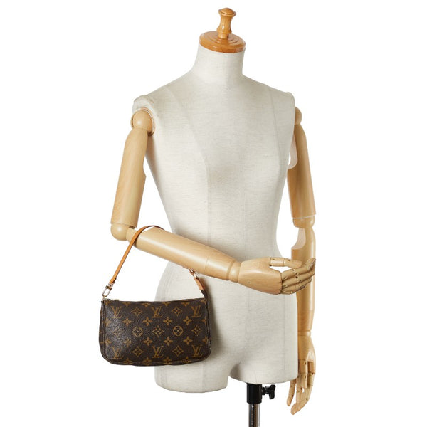 ルイ ヴィトン モノグラム ポシェット アクセソワール ポーチ M51980 ブラウン PVC レザー レディース LOUIS VUITTON 【中古】