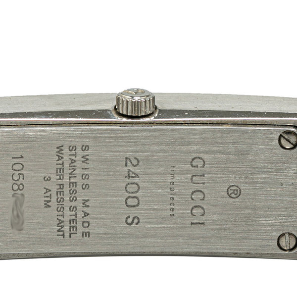 グッチ 腕時計 バングル 2400S クオーツ シルバー文字盤 ステンレススチール レディース GUCCI 【中古】