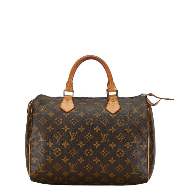 ルイ ヴィトン モノグラム スピーディ30 ハンドバッグ M41526 ブラウン PVC レザー レディース LOUIS VUITTON 【中古】