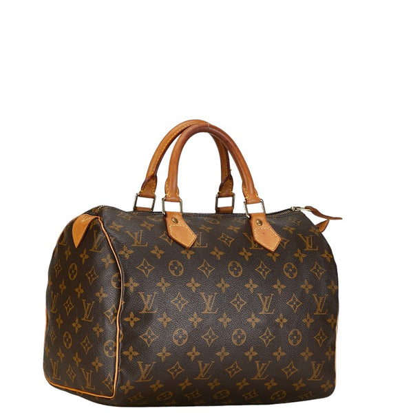 ルイ ヴィトン モノグラム スピーディ30 ハンドバッグ M41526 ブラウン PVC レザー レディース LOUIS VUITTON 【中古】