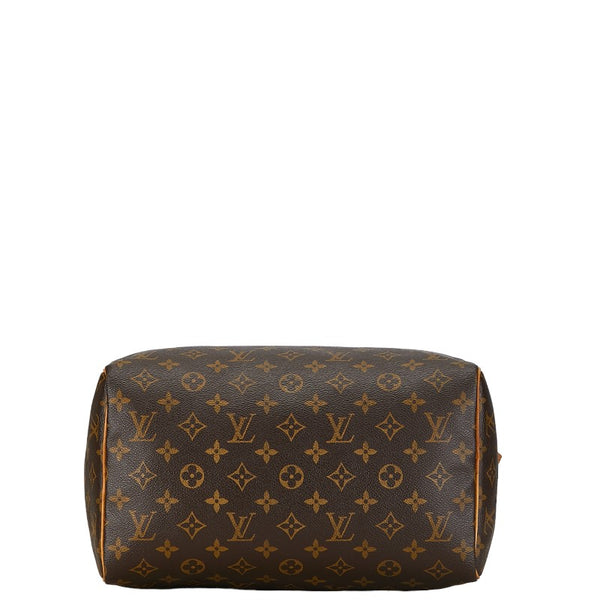 ルイ ヴィトン モノグラム スピーディ30 ハンドバッグ M41526 ブラウン PVC レザー レディース LOUIS VUITTON 【中古】