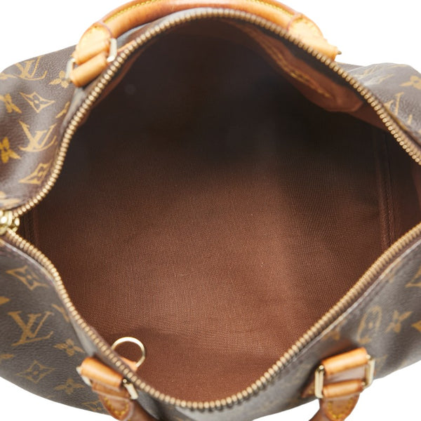 ルイ ヴィトン モノグラム スピーディ30 ハンドバッグ M41526 ブラウン PVC レザー レディース LOUIS VUITTON 【中古】