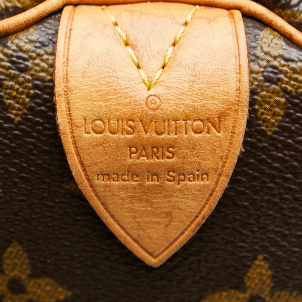 ルイ ヴィトン モノグラム スピーディ30 ハンドバッグ M41526 ブラウン PVC レザー レディース LOUIS VUITTON 【中古】