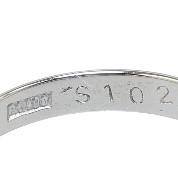 Pt900 プラチナ サファイア1.06ct 一文字 リング 指輪 #46 レディース 6号 【中古】