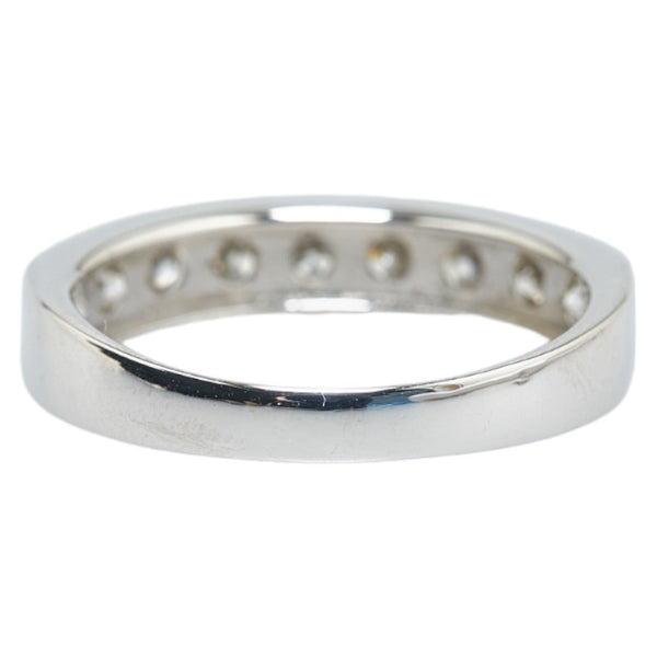 Pt900 プラチナ ダイヤ1.00ct ハーフエタニティリング リング 指輪 #55 レディース 15.5号 【中古】
