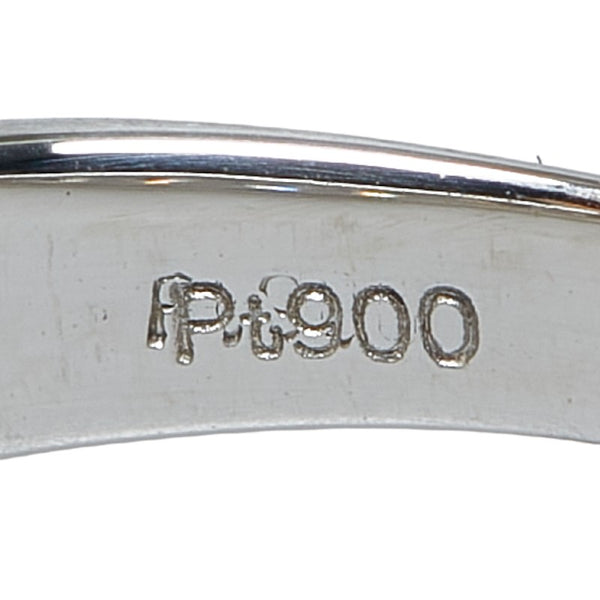 Pt900 プラチナ ダイヤ1.00ct ハーフエタニティリング リング 指輪 #55 レディース 15.5号 【中古】