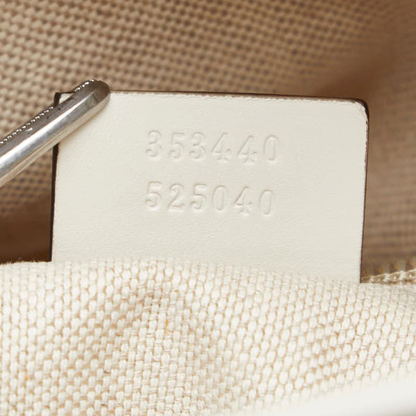 グッチ フローラ プリント ハンドバッグ ショルダーバッグ 2WAY 353440 アイボリー ホワイト マルチカラー キャンバス レザー レディース GUCCI 【中古】