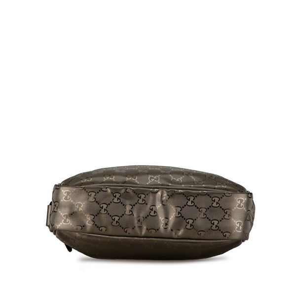 グッチ GGインプリメ 斜め掛け ショルダーバッグ 201448 メタリックグレー グレー PVC レザー レディース GUCCI 【中古】