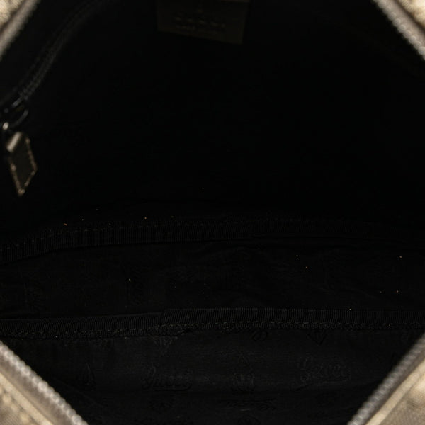 グッチ GGインプリメ 斜め掛け ショルダーバッグ 201448 メタリックグレー グレー PVC レザー レディース GUCCI 【中古】