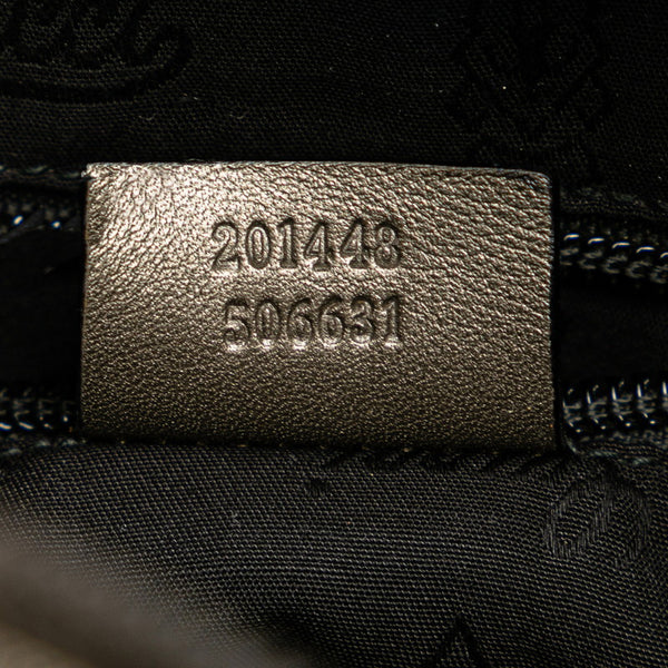 グッチ GGインプリメ 斜め掛け ショルダーバッグ 201448 メタリックグレー グレー PVC レザー レディース GUCCI 【中古】