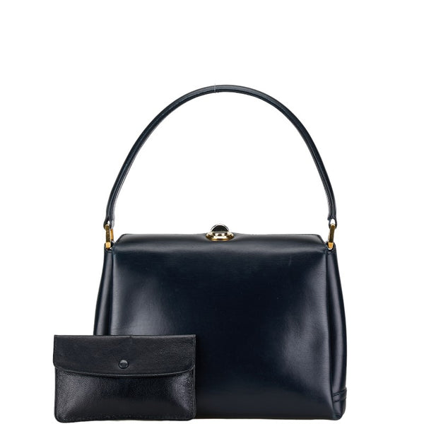 グッチ オールドグッチ ワンショルダーバッグ ハンドバッグ ブラック レザー レディース GUCCI 【中古】